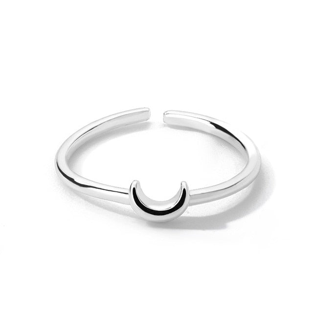 Minimalistische Halvemaan Ring - Nova