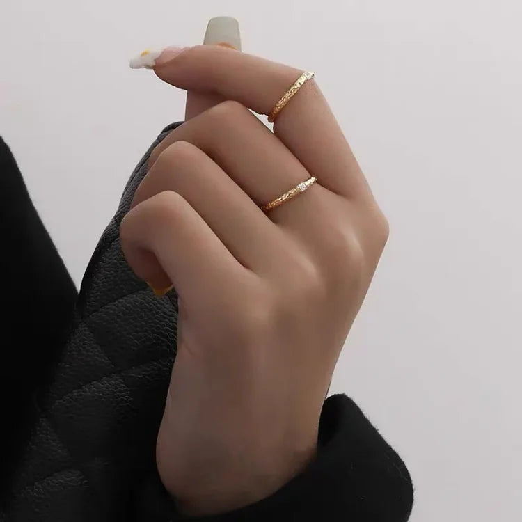 Vergulde Sterling Zilveren Ring met Zirkonia - Aurora