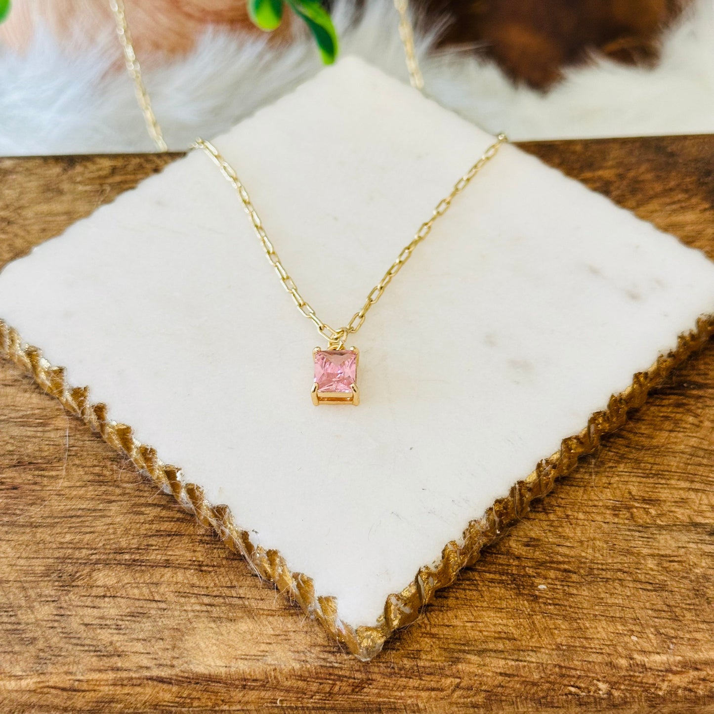 Emerald Cut Bedel Ketting