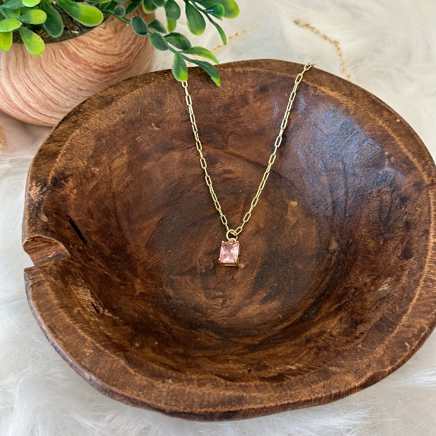 Emerald Cut Bedel Ketting