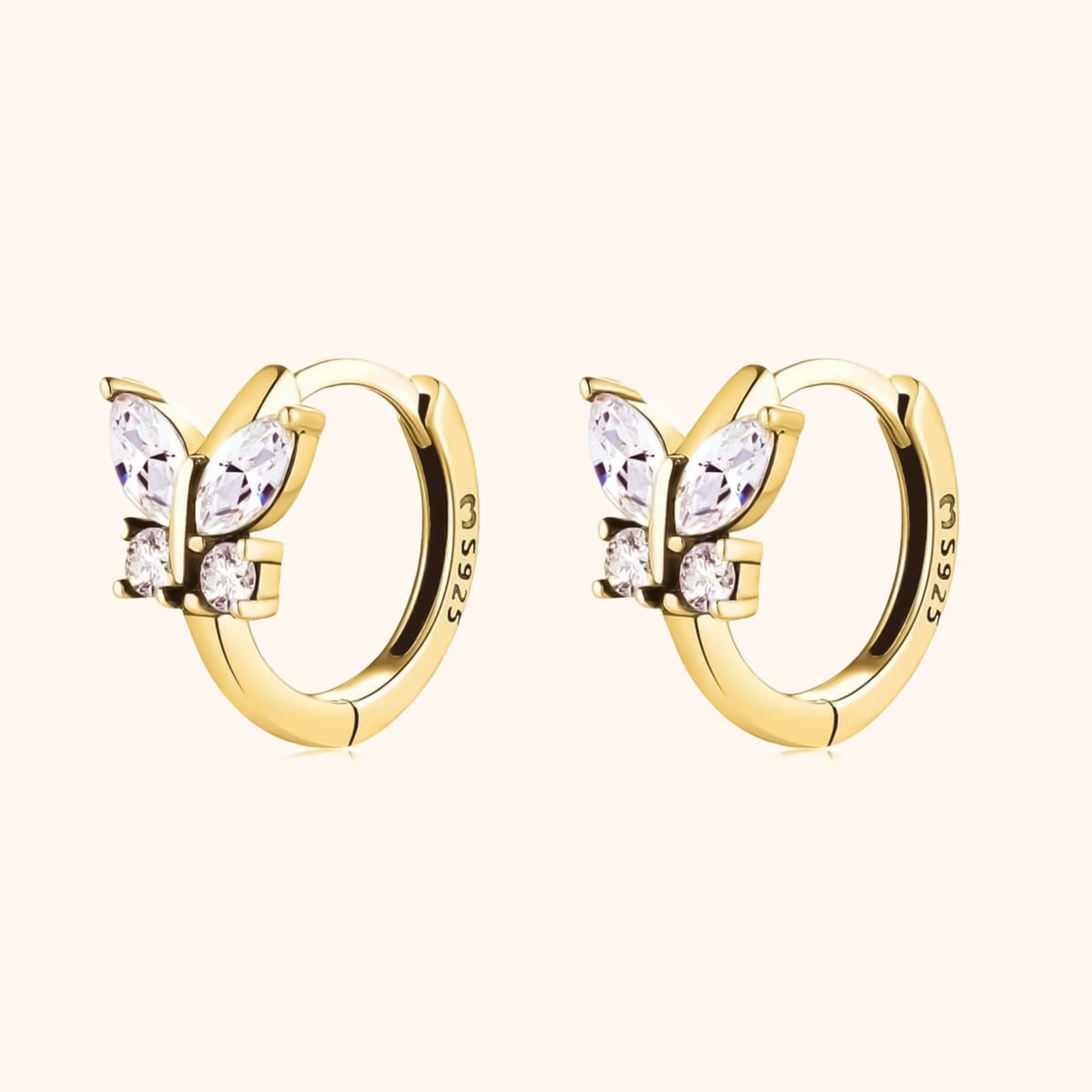 Kristal Vlinder Oorbellen - Auryn