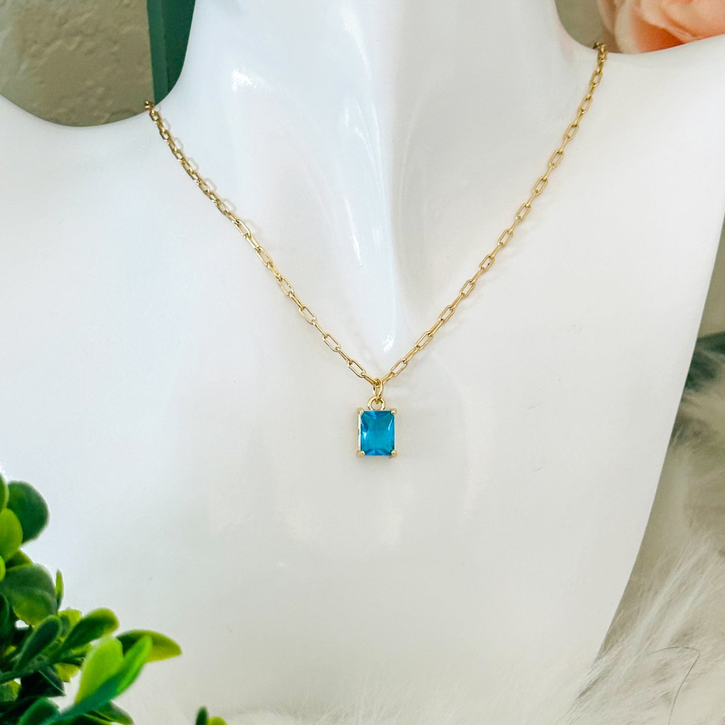 Emerald Cut Bedel Ketting
