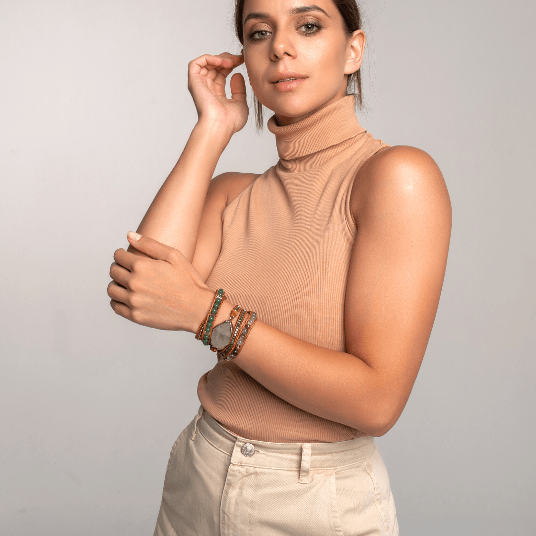 Detoxerende Fluoriet Wikkelarmband - Iris