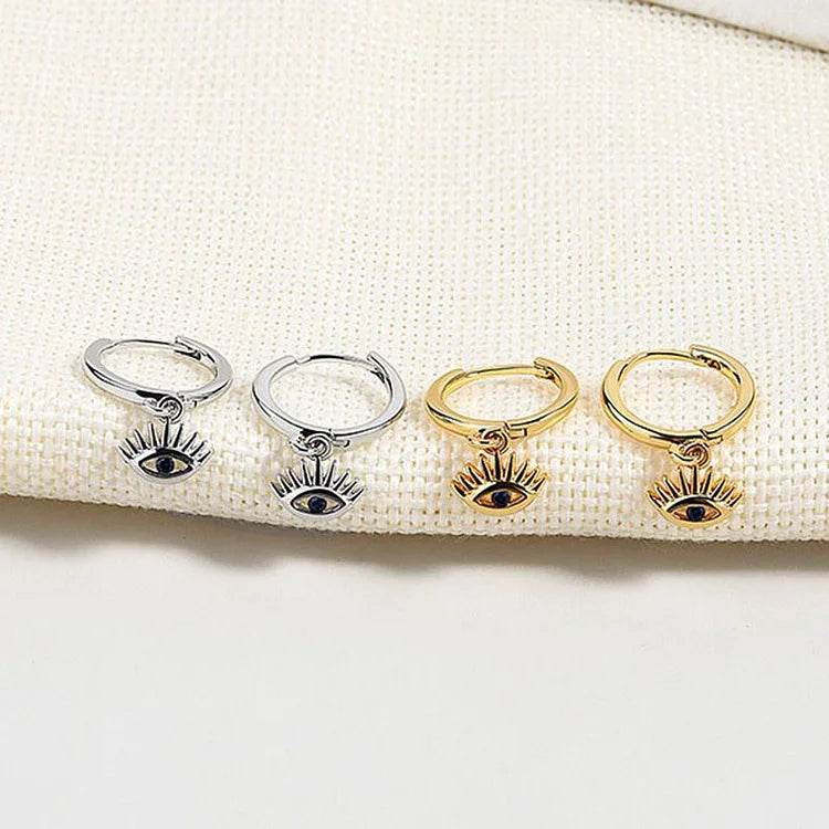 Gouden/Zilveren Oorhangers met Boze Oog - Noa