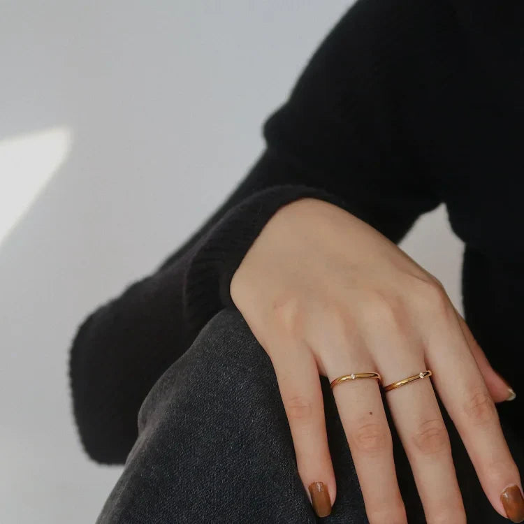 Minimalistische Zirkonia Ring - Leona
