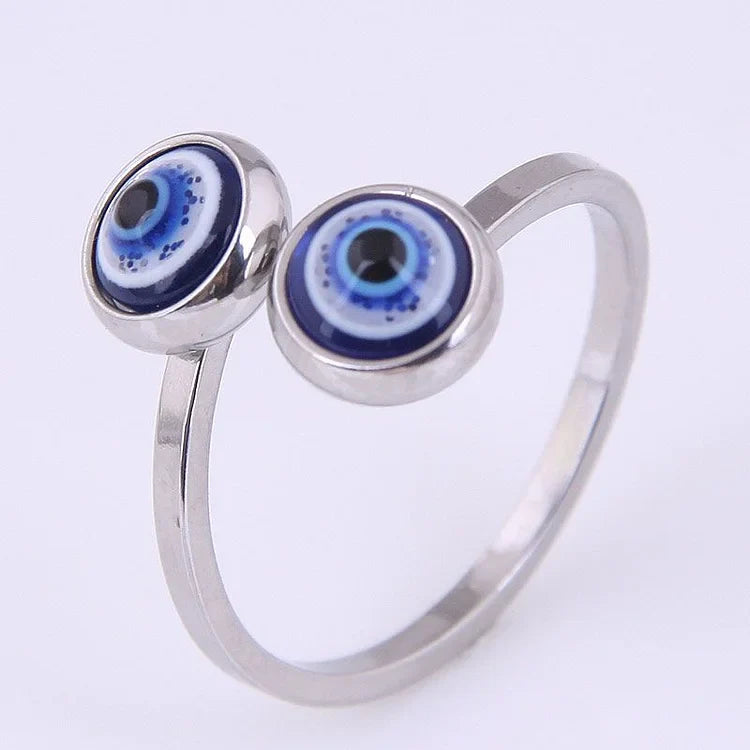 Verstelbare Ring met Boze Oog - Esra