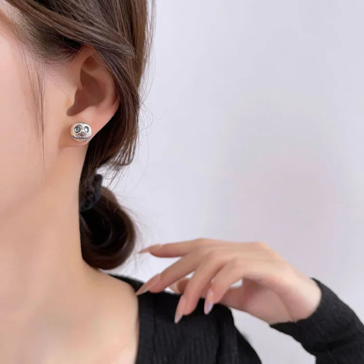 Handgemaakte Pompoenprins Schedel Oorbellen - Mara