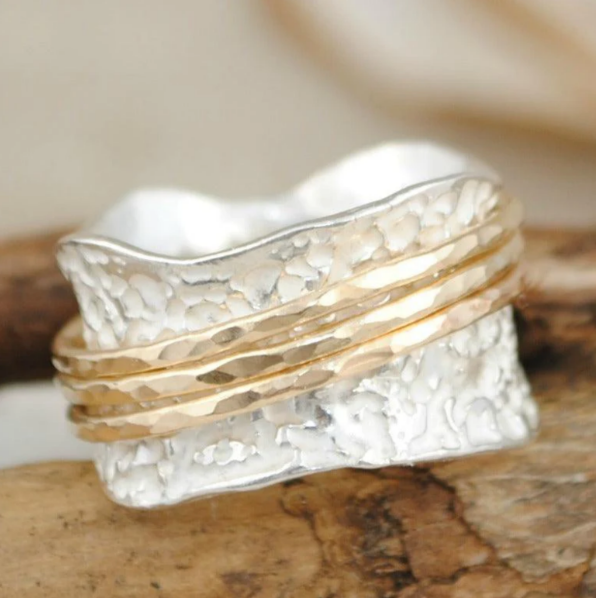 Vintage Spinner Ring in Goud & Zilver - Elvira