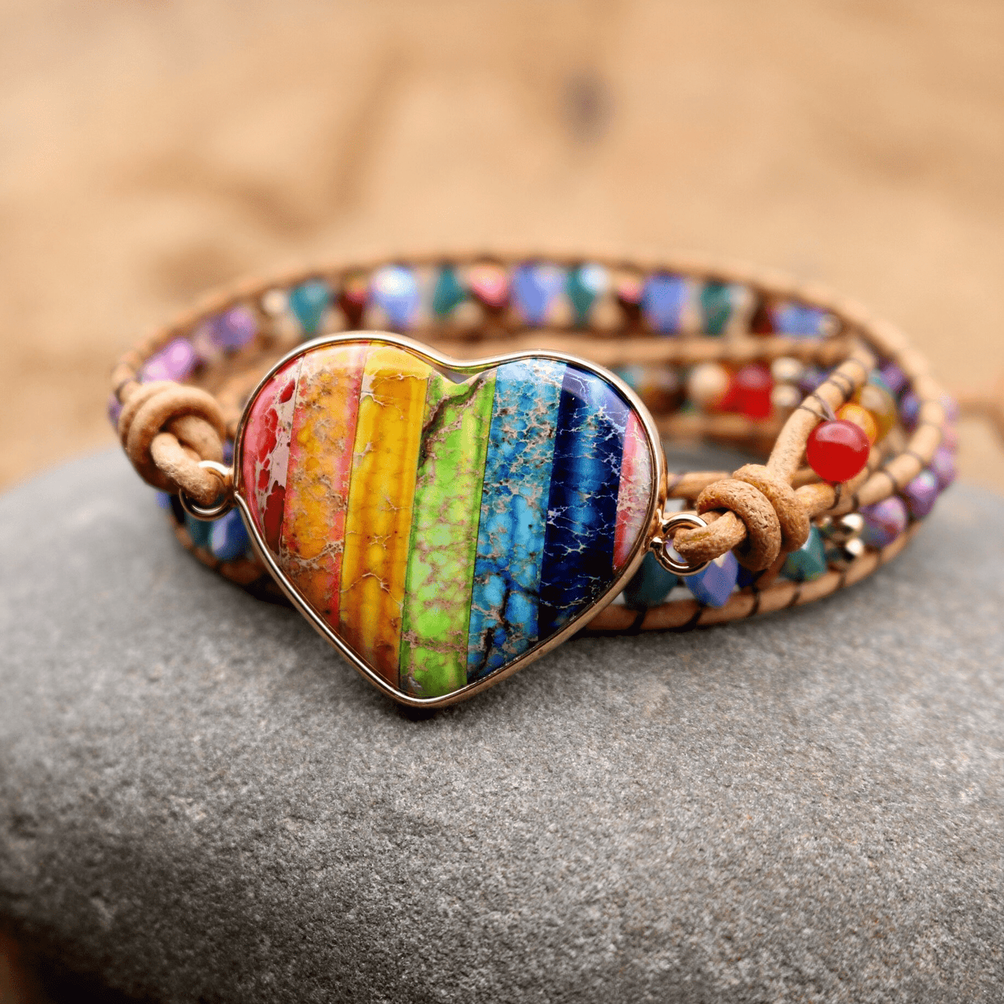 Chakra Hart Wikkelarmband - Liora