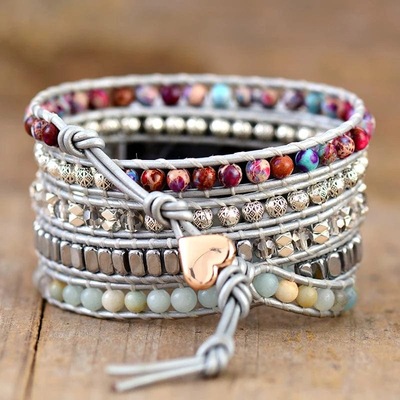 Jaspis Apple Watch Wikkelbandje - Naelina