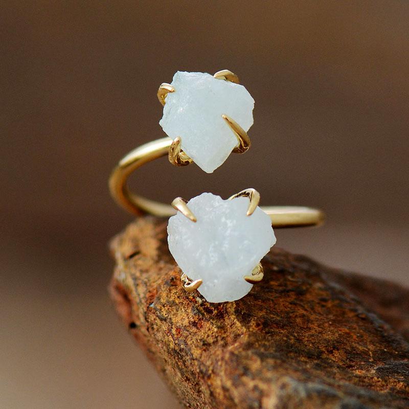 Unieke Ruwe Edelsteen Ring - Mira