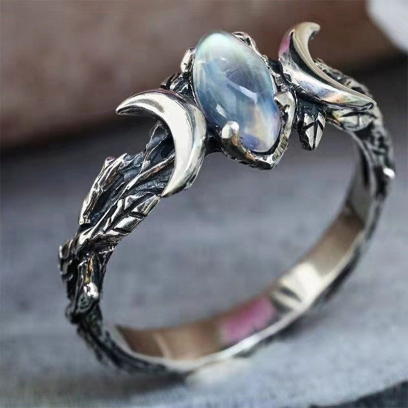 Stijlvolle Maansteen Statement Ring - Iris