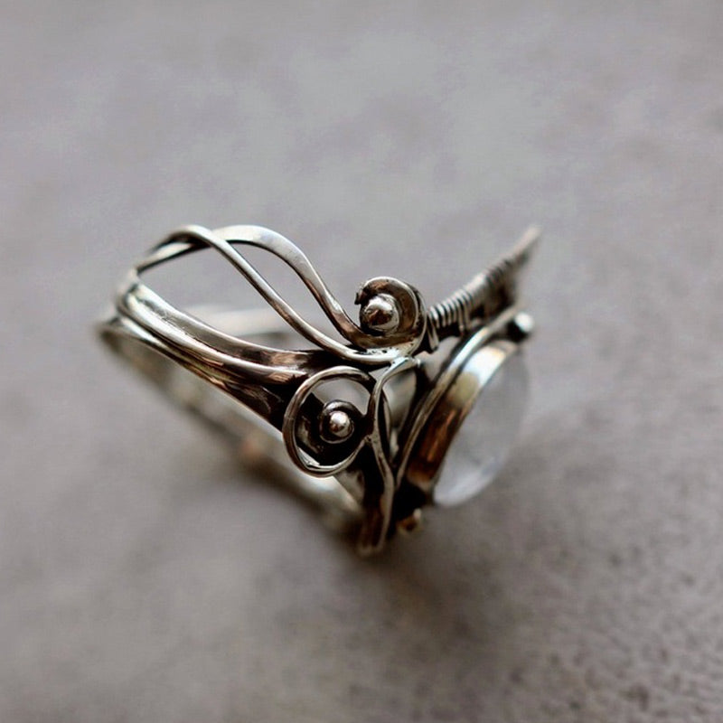 Stijlvolle Vintage Maansteenring - Clara
