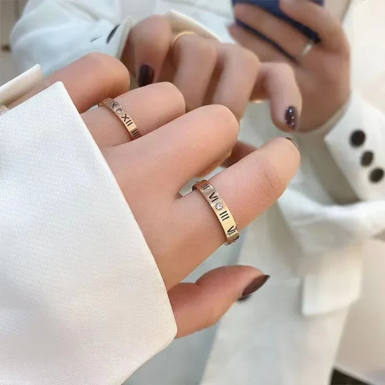 Trendy Romeinse Cijfer Ring - Aurielle