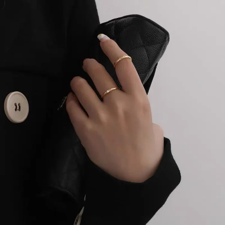 Vergulde Sterling Zilveren Ring met Zirkonia - Aurora