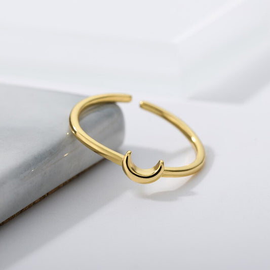 Minimalistische Halvemaan Ring - Nova