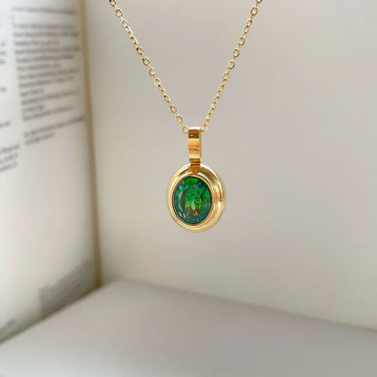 Vintage Edelsteen Ketting - Celeste