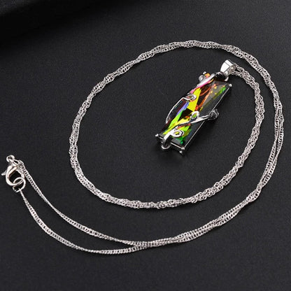 Regenboogsteen Levensboom Ketting