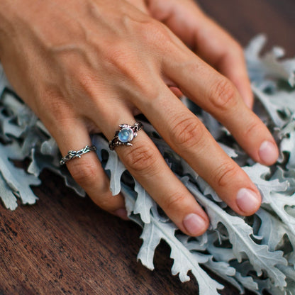 Stijlvolle Maansteen Statement Ring - Iris