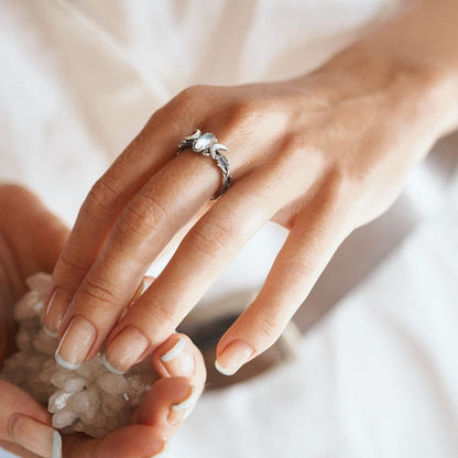 Stijlvolle Maansteen Statement Ring - Iris