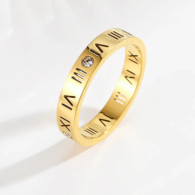 Trendy Romeinse Cijfer Ring - Aurielle