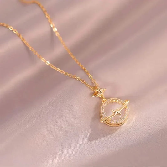 Gouden Planeet Ketting - Celestia