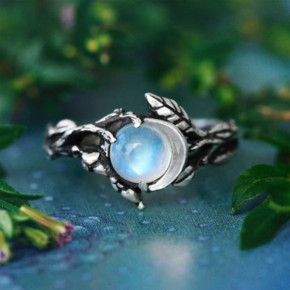 Stijlvolle Maansteen Statement Ring - Iris