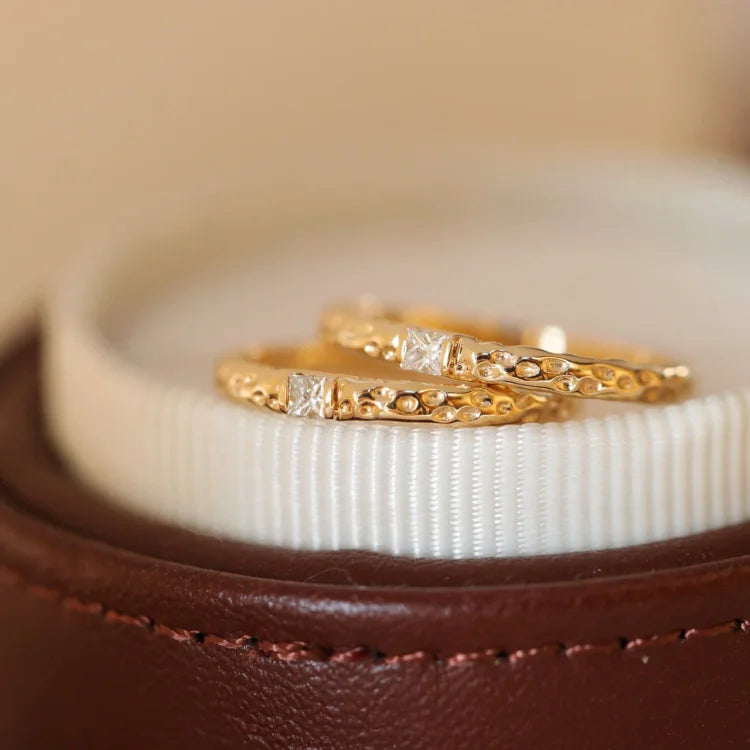 Vergulde Sterling Zilveren Ring met Zirkonia - Aurora