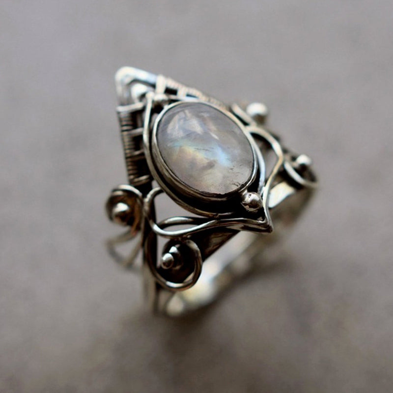 Stijlvolle Vintage Maansteenring - Clara