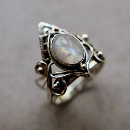 Stijlvolle Vintage Maansteenring - Clara