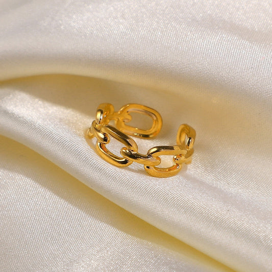 Gedraaide Schakel Open Ring - Nexa