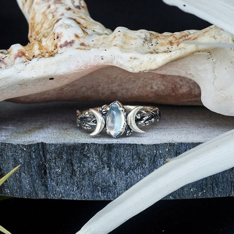 Stijlvolle Maansteen Statement Ring - Iris