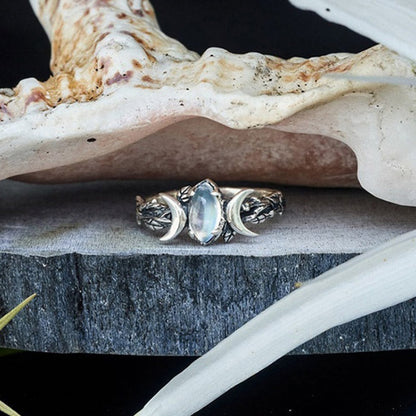 Stijlvolle Maansteen Statement Ring - Iris