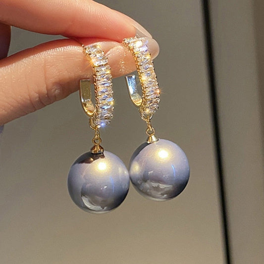 Luxueuze Oorbellen met Parels en Zirkonia - Amara