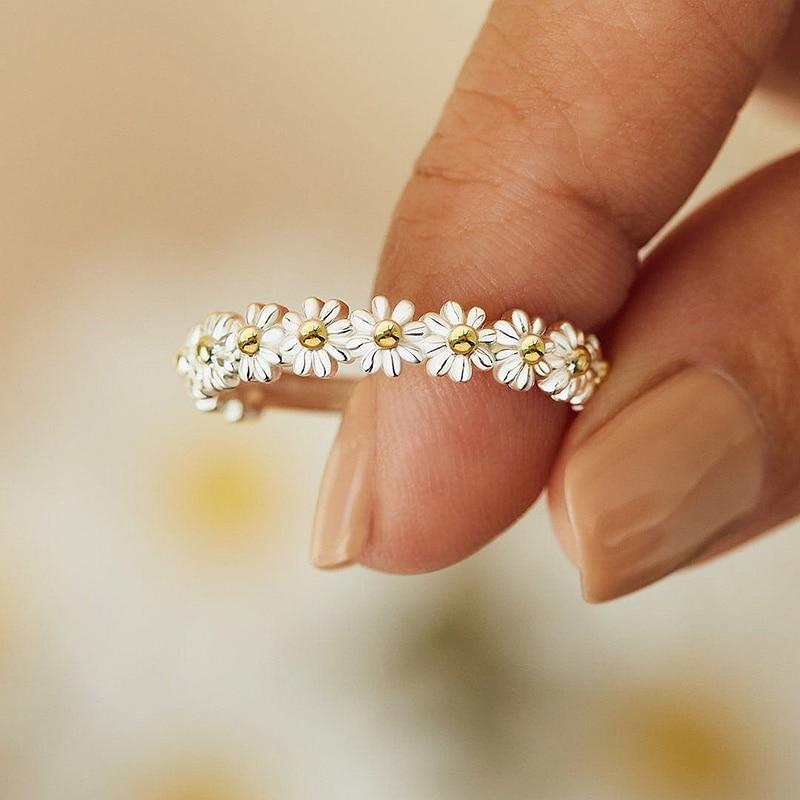 Zilveren Bloemetjes Ring - Aylin