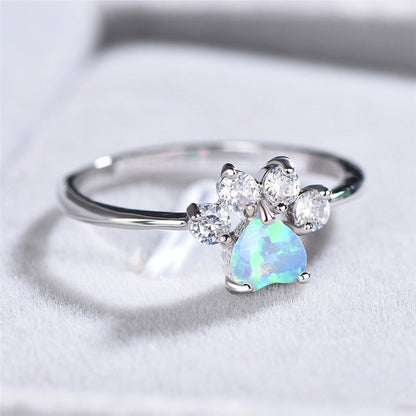 Zilveren Opalen en Zirkonia Ring - Celestine