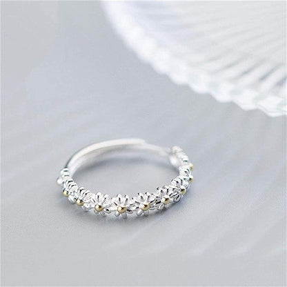 Zilveren Bloemetjes Ring - Aylin
