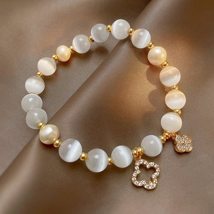 Natuurlijke Kristallen en Parel Armband | Een unieke armband