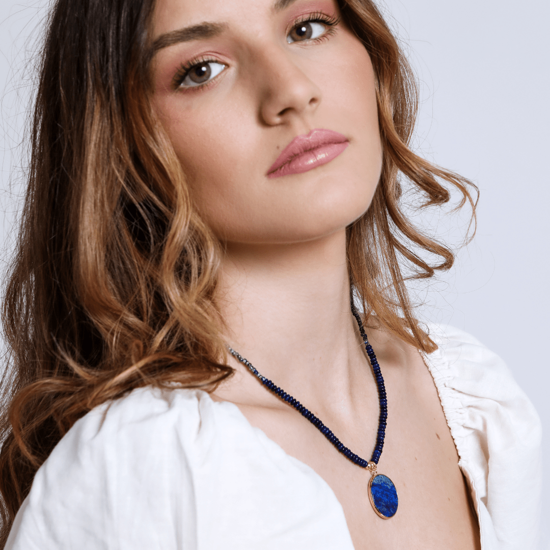 Ronde Lapis Ketting - Astrid