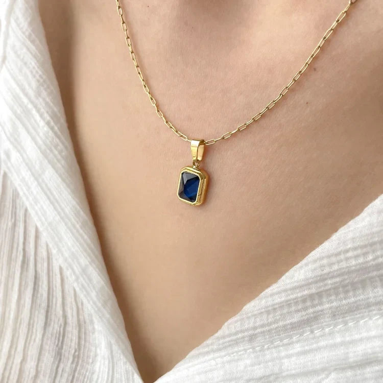 Vintage Edelsteen Ketting - Celeste