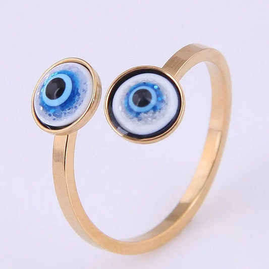 Verstelbare Ring met Boze Oog - Esra