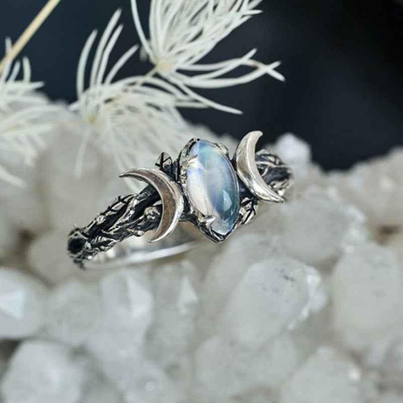 Stijlvolle Maansteen Statement Ring - Iris