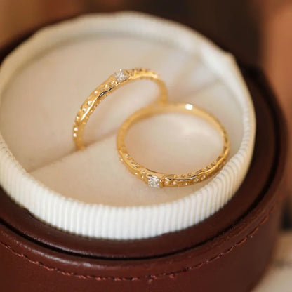 Vergulde Sterling Zilveren Ring met Zirkonia - Aurora