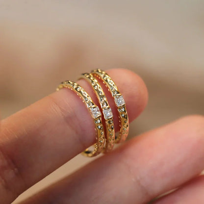 Vergulde Sterling Zilveren Ring met Zirkonia - Aurora