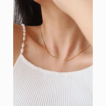 Stijlvolle Slanke Slangenketting - Isis