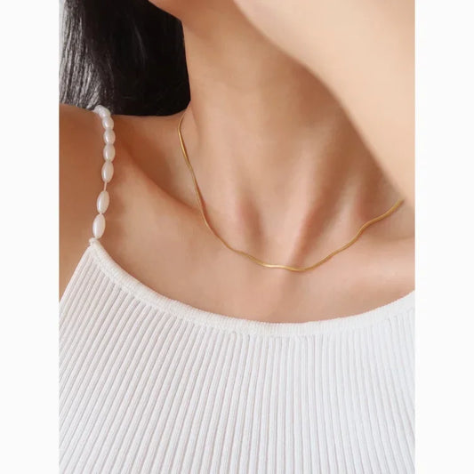 Stijlvolle Slanke Slangenketting - Isis