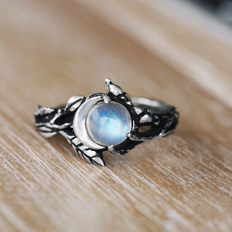 Stijlvolle Maansteen Statement Ring - Iris