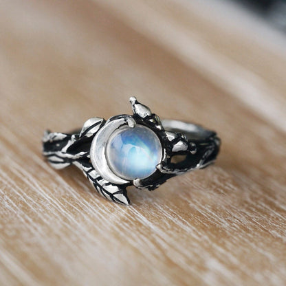Stijlvolle Maansteen Statement Ring - Iris