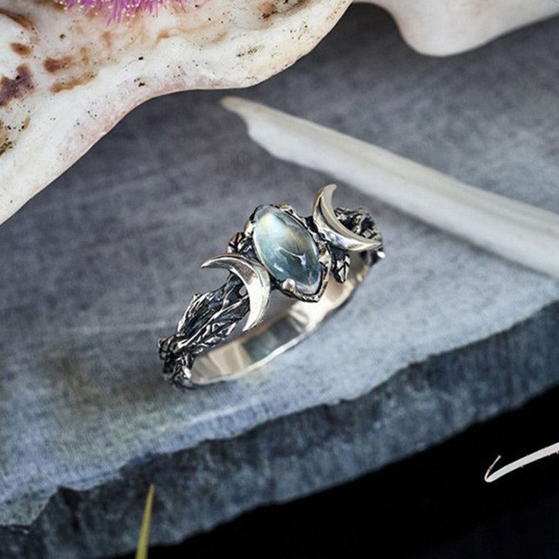 Stijlvolle Maansteen Statement Ring - Iris