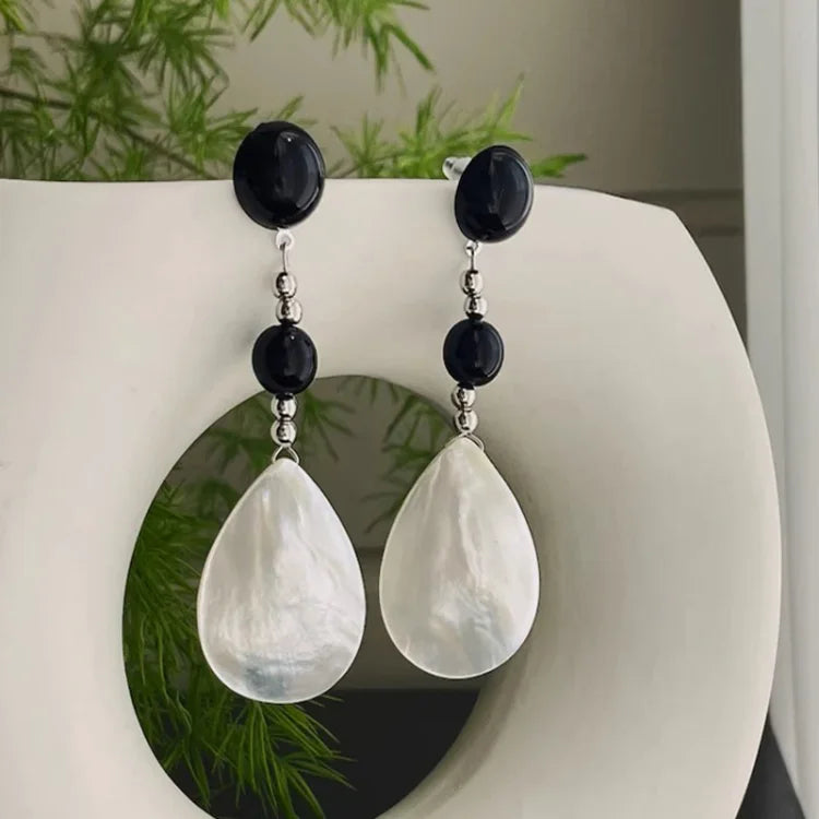 Vintage Schelp Oorbellen - Naia